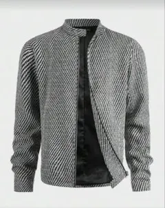 【美品】メンズM＊ブルゾン　ストライプ ボンバージャケット