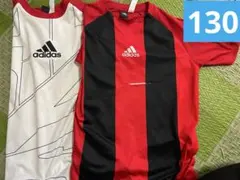 adidas Tシャツ 2枚セット 白 赤　130