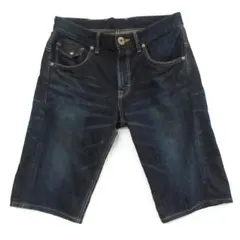 【 Lee 】　ハーフデニムパンツ　牛革ハラコパッチ　size 32