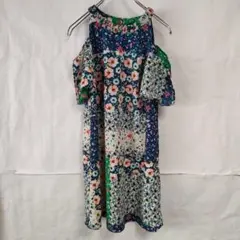 ZARA BASIC COLLECTION オフショルダーワンピース　花柄　S