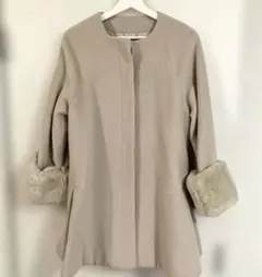 SNIDEL snidel ラビットファー　Ａラインコート ベージュ　即日発送○