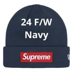 Supreme ボックスロゴビーニー ネイビー