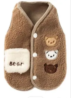 フリース犬服 XXLサイズ クマ刺繍