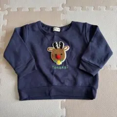 Chum uf トナカイサガラ刺繍　裏起毛トレーナー 90cm