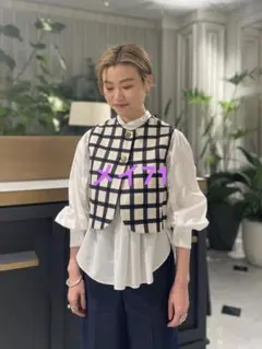 美品⭐️トゥモローランド　コレクション　トリコロールジレ　タグあり トゥモローランドコレクション TOMORROWLAND collection トリコロール