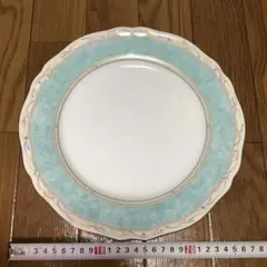Noritake 水色 花模様 皿 約27cmのサムネイル