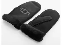 ugg レディース 手袋 アグ ミトン ファー付き　黒　ブラック