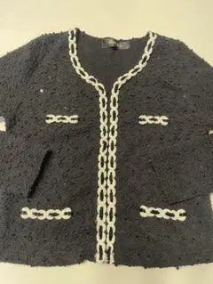 Sneed Dip 黒 ジャケット風カーディガン