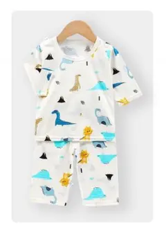 ベビー キッズ服 100%綿 100cm 普段着 セットアップ パジャマ 恐竜