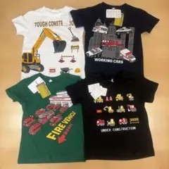 はたらくくるま 半袖Tシャツ 4枚セット 110cm