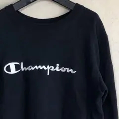 チャンピオン リバースウィーブ コアロゴ刺繍 黒×銀 スウェット 良質