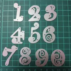 数字 カッティングダイ ハンドメイド