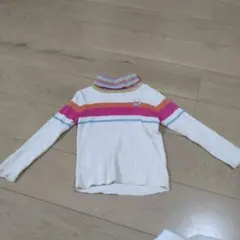 familiar ファミリア ボーダー タートルネック ニット 100cm