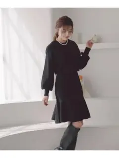 【タグ付き新品】プロポーション ニットミニスカートセットアップ