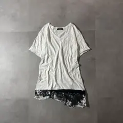SHELLAC semantic design s/s tee アシンメトリー