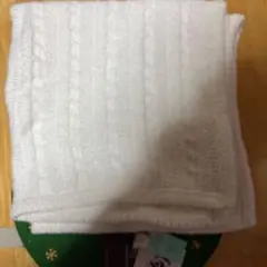 kashwére ホワイトベビーブランケットL01-BIBB約78✖️78cm