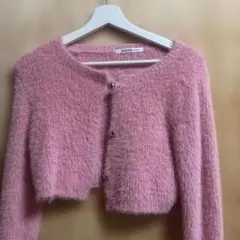 XOXO ピンク ショート丈 カーディガン
