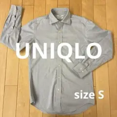 【綿100%】ユニクロ スーパーノンアイロン スリムフィットシャツ S ブルー