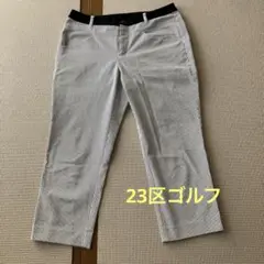 【お値下げ】23区ゴルフ　ストライプ　7部丈パンツ