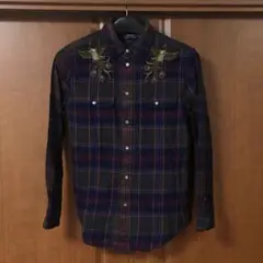 美品　ポロラルフローレン　刺繍　ネルシャツ　S　ラルフローレン　POLO シャツ