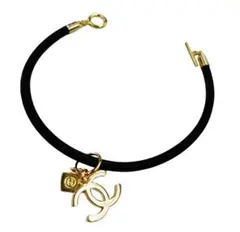 CHANEL ロゴチャーム レザーブレスレット4mm(社外品)  ※サイズ選択式