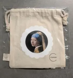 フェルメール展ちひろ菓子店真珠の耳飾りの少女巾着