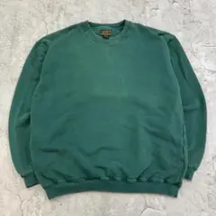 エディーバウアー　黒タグ　アウトドア　トップス　スウェット　古着　グリーン　L