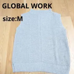 【美品】GLOBAL WORK ニット　ベスト　Mサイズ