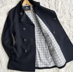 新品同様✨　ブラックレーベルクレストブリッジ　M 黒　ピーコート　ダブル　ウール 2025年最新】BLACK LABEL CRESTBRIDGE メンズ ピーコート・ウール