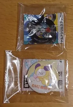 くら寿司 ビッくらポン オリジナル 缶バッジ ステッカー BT21 CHIMMY