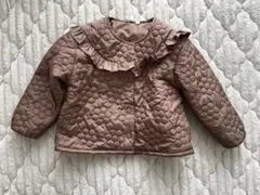 samansa Mos2 ノーカラージャケット 花柄 モカ S