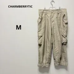 チャームベリーチック　カーゴパンツ ベージュ カジュアル　シンプル　薄手　無地