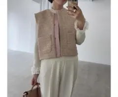 【新品未使用】OHGA リバーポンチョ　キャメル 新品未使用】OHGA リバーポンチョキャメル完売品-ライブディオ