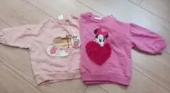 ミニーマウス ハートトレーナー ピンク