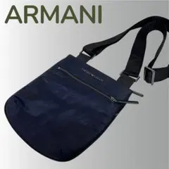 ARMANI アルマーニ サコッシュ ショルダー バッグ ネイビー ロゴ メンズのサムネイル