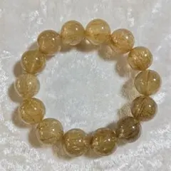 コッパールチルクォーツ 12-12.5mm 内径18cm ブロンズゴールド 大玉 