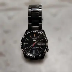 SEIKO5 自動巻き時計 ブラックスケルトン - メルカリ