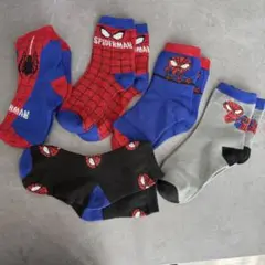 スパイダーマン 男の子 靴下5足セット　15cm