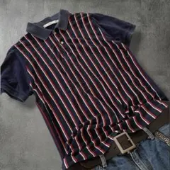y2k OLD BEAMS striped polo shirt ストリート Lのサムネイル
