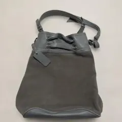 コールハーン×シャラポワ レザー×スエード ハンド ホーボーバッグ 黒 