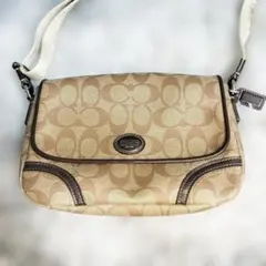 極美品・鑑定済★コーチ シグネチャー ロングショルダー PVC b037.089