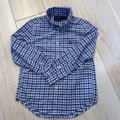 Ralph Lauren パフォーマンス 長袖シャツ 6歳 青と白のチェック