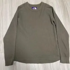 THE NORTH FACE 紫タグ　ワッフル 長袖カットソー レディースM