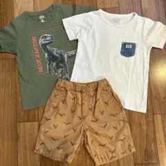 110サイズ　Tシャツ、短パン　Lee、UNIQLO　3点セット
