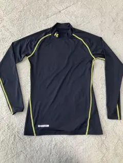アンダーアーマー ヒートギア　コンプレッション LSモック　イエローライン