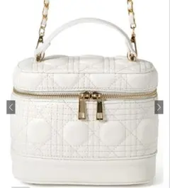 GRL 2Wayキルティングチェーンショルダーバニティバッグ アイボリー