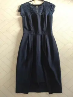 ☆未着用品☆クリーニング済☆LAGNAMOONネイビー レースドレス