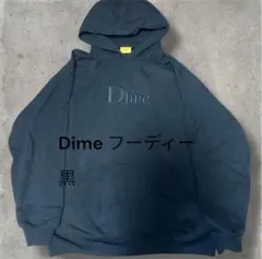 Dime ブラック フード付きパーカー Lサイズ