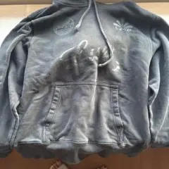 ルース　ブラック　グレー フード付きパーカー Sサイズ