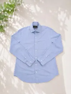 【メンズビギ】美品✨長袖 シャツ 爽やか ブルー イージーケア 通勤 ビジネスのサムネイル